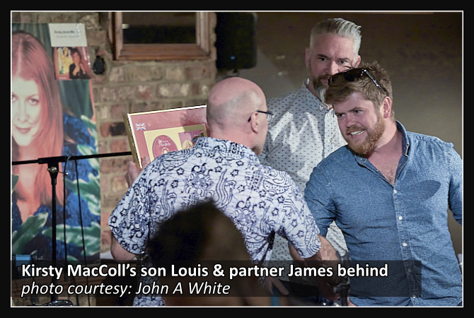Kirsty MacColl's son Louis & husband James behind Image