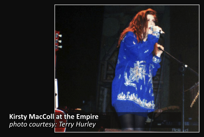 Kirsty MacColl at the Empire by Terry Hurley Image