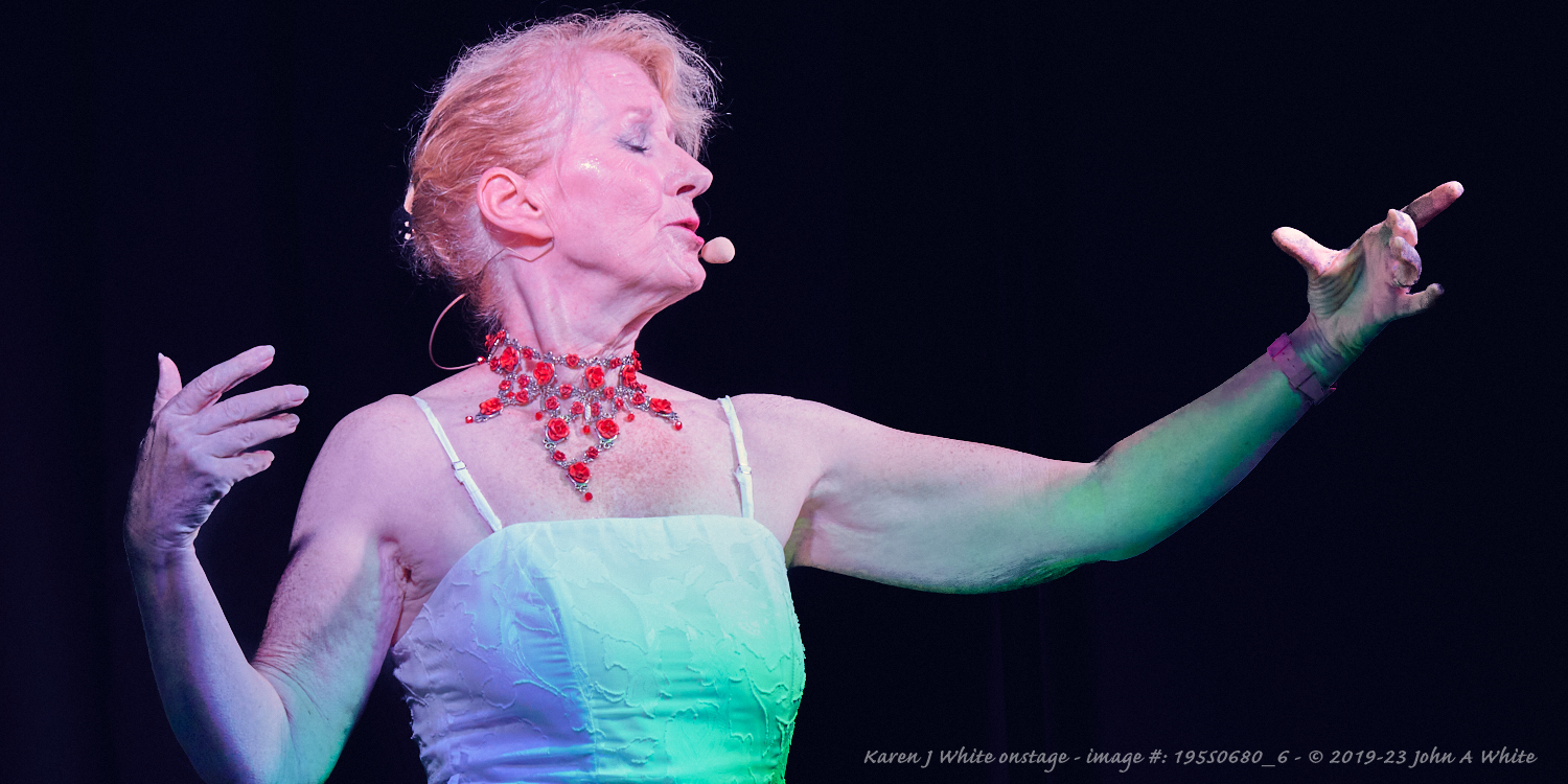 Karen J White - onstage